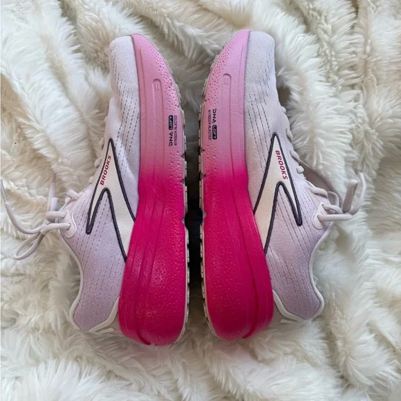 Brooks Empower Her Ghost Max 2 Running Shoe Sport Fuchsia/Orchid/White Sz 10 - Picture 5 of 14